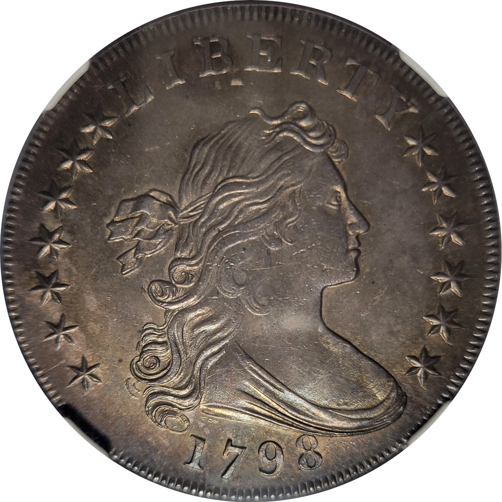1798-$1-Draped-Bust-Dollar-Large-Eagle-Bolender-23,-Bowers-Borckardt-105,-Rarity-3